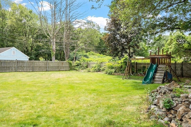 381 Water, Wakefield, MA 01880 - fenced backyard with a playground