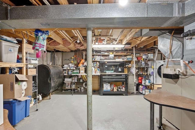 381 Water, Wakefield, MA 01880 - unfinished below grade area with oil tank and washer / clothes dryer