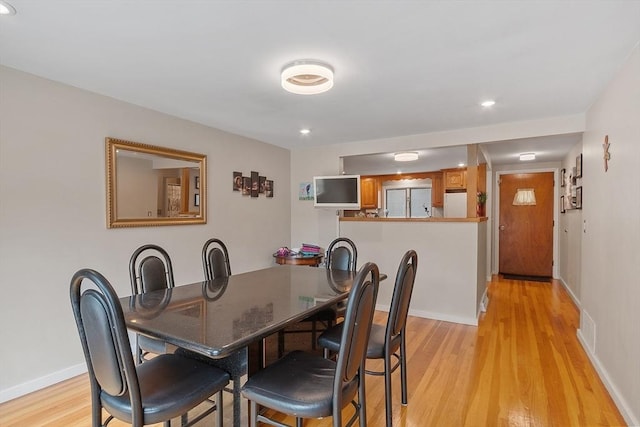 381 Water, Wakefield, MA 01880 - dining room featuring light wood-type flooring and recessed lighting