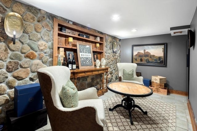 11 Paige St, Hingham, MA 02043 - sitting room featuring baseboards and recessed lighting