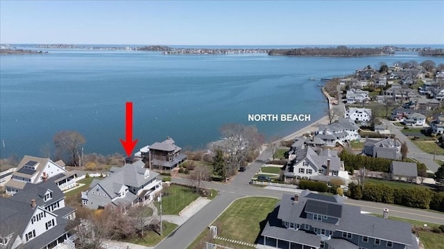 11 Paige St, Hingham, MA 02043 - aerial view of residential area with a large body of water