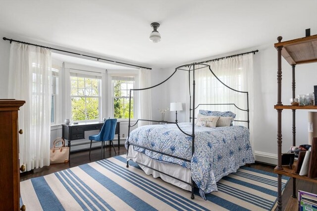 11 Paige St, Hingham, MA 02043 - bedroom featuring wood finished floors, baseboard heating, and baseboards