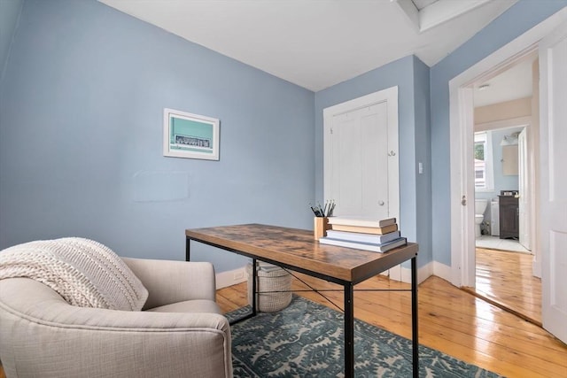 56 Bridge St Unit 56, Beverly, MA 01915 - home office featuring light wood-style flooring and baseboards