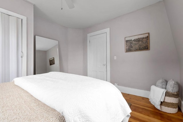 56 Bridge St Unit 56, Beverly, MA 01915 - bedroom with wood finished floors and ceiling fan