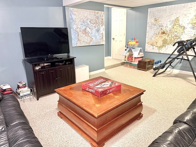 view of carpeted living room