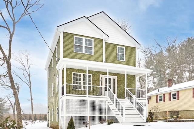 view of front of house with a porch