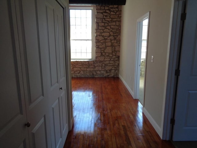 12 Brookside Rd Unit 20, Westford, MA 01886 - hallway featuring dark wood-style floors and baseboards