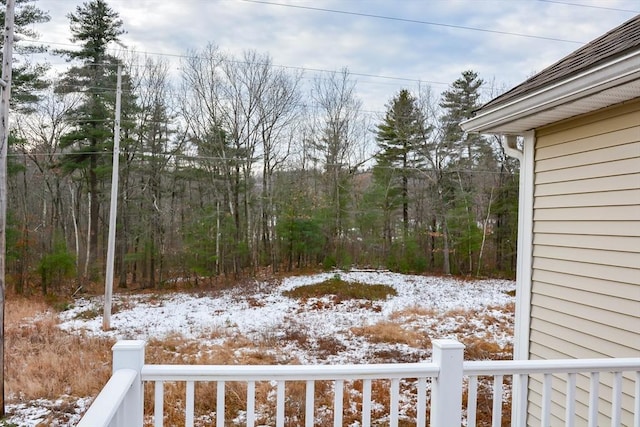 view of snowy yard