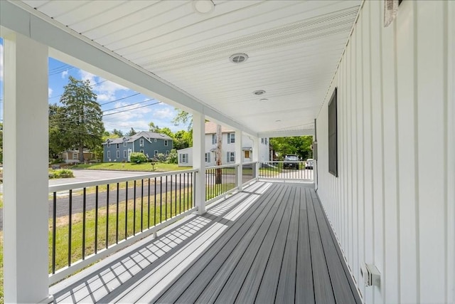 1009 Point Rd, Marion, MA 02738 - wooden porch featuring a residential view