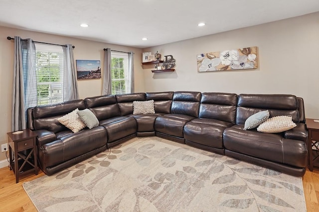 21 Rose Ln, Uxbridge, MA 01569 - living room featuring wood finished floors and recessed lighting