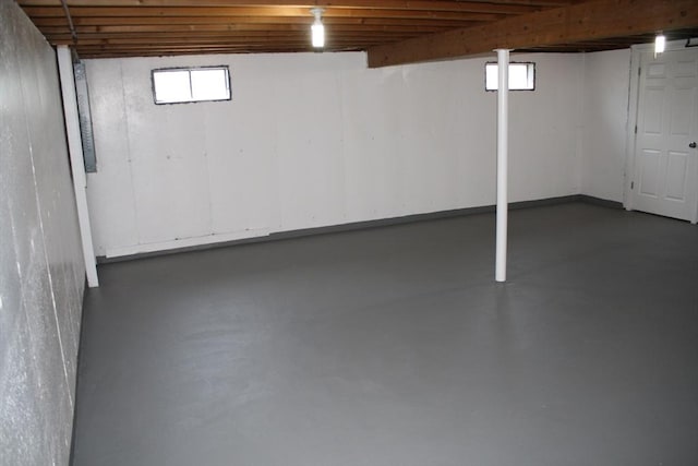 view of below grade area