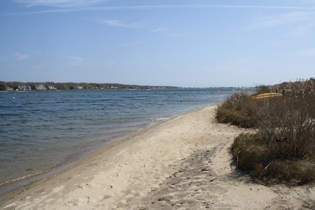 property view of water with a beach view