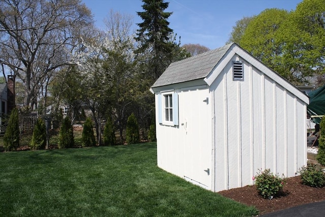 view of shed