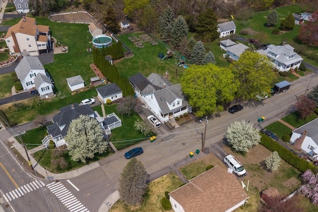 drone / aerial view with a residential view