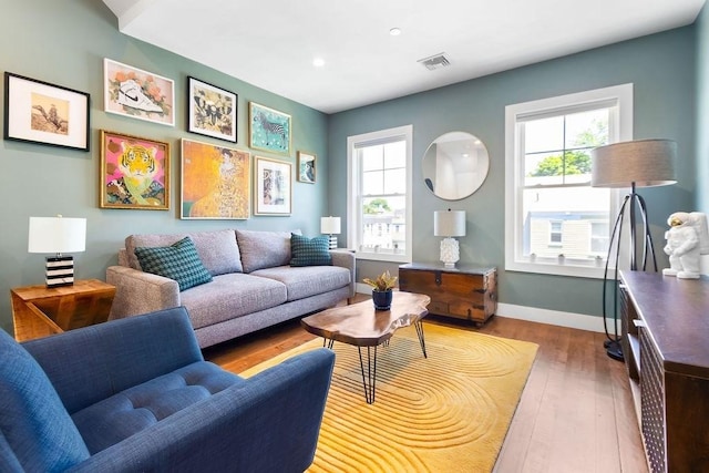 34 Alpha Rd Unit 3, Boston, MA 02124 - living room featuring light wood-style flooring, plenty of natural light, recessed lighting, and baseboards