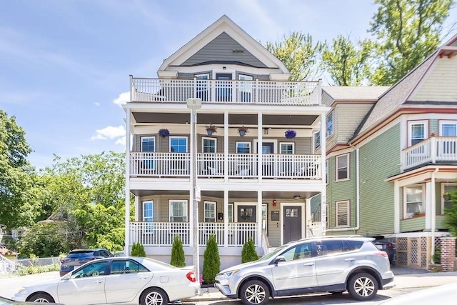 34 Alpha Rd Unit 3, Boston, MA 02124 - view of property featuring a balcony and a porch