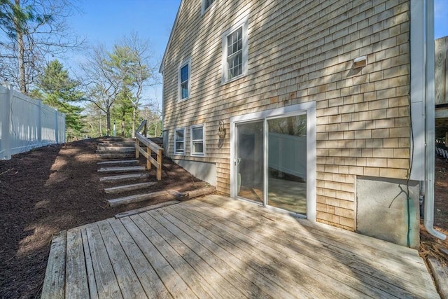 wooden terrace with fence