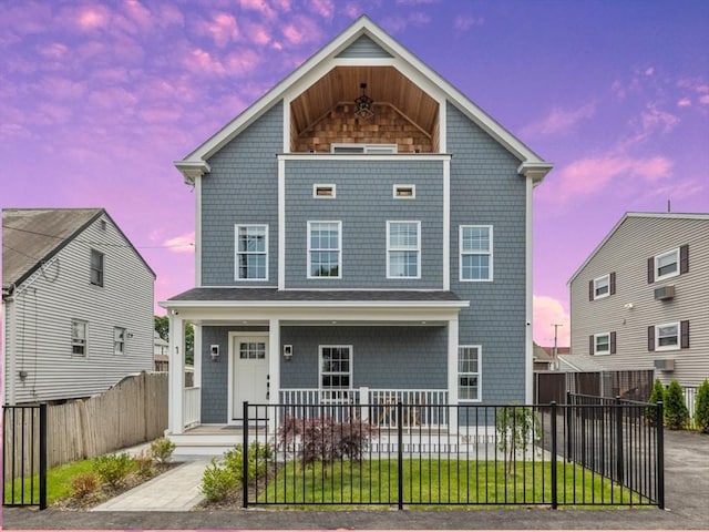 1 Wall St, Quincy, MA 02169 - view of front of house featuring covered porch and a balcony
