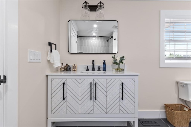1 Wall St, Quincy, MA 02169 - full bathroom with vanity, tile patterned flooring, and a shower