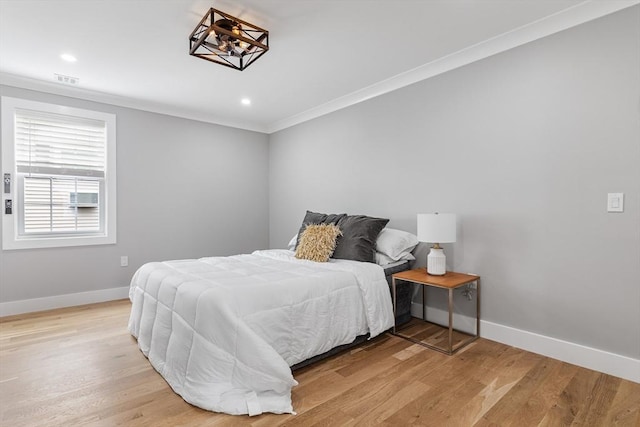 1 Wall St, Quincy, MA 02169 - bedroom featuring light wood-style flooring, ornamental molding, and recessed lighting