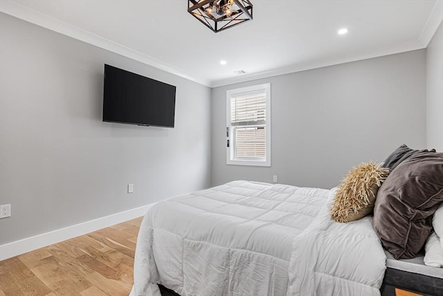 1 Wall St, Quincy, MA 02169 - bedroom featuring crown molding, recessed lighting, and light wood-style flooring
