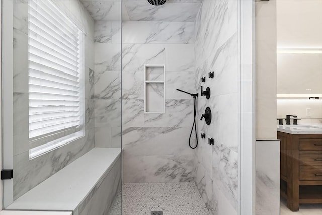 1 Wall St, Quincy, MA 02169 - full bath with vanity and tiled shower