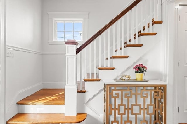 12 Moreland Rd, Quincy, MA 02169 - staircase featuring baseboards and wood finished floors