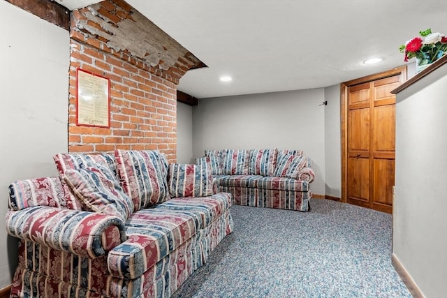 12 Moreland Rd, Quincy, MA 02169 - carpeted living area featuring recessed lighting