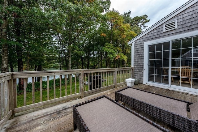 view of wooden deck