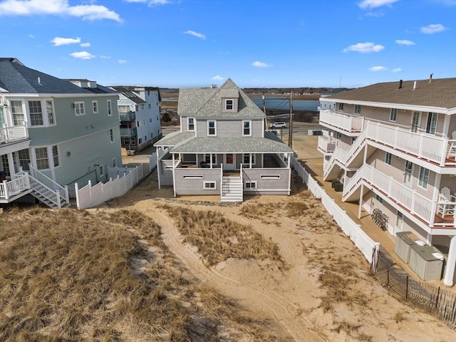 aerial view with a residential view