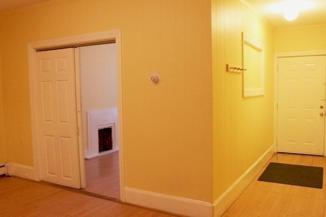 hall featuring wood-type flooring