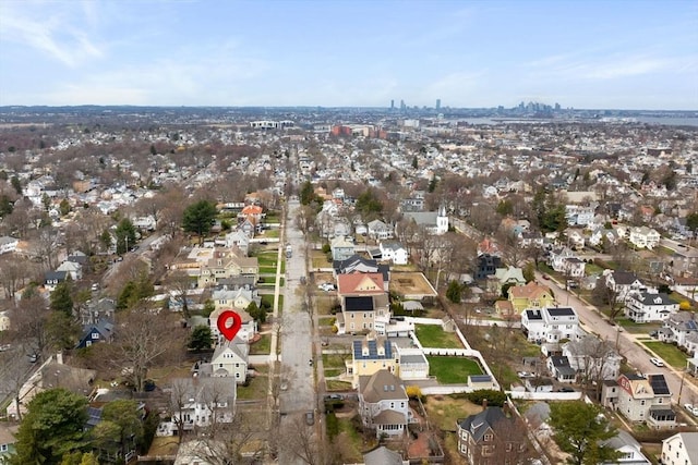 bird's eye view with a residential view