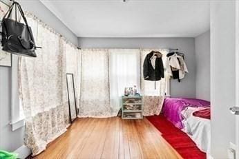 mudroom with wood finished floors