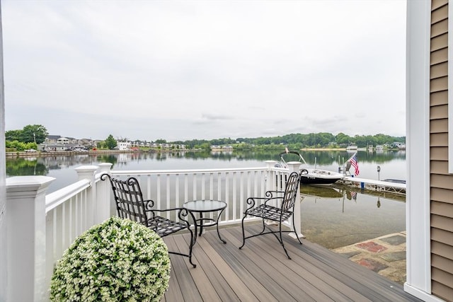 3 Lakeside Ave, Lunenburg, MA 01462 - wooden terrace with a water view