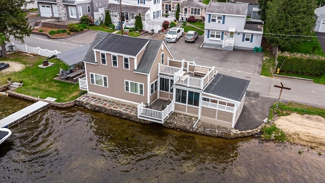 3 Lakeside Ave, Lunenburg, MA 01462 - aerial perspective of suburban area featuring a large body of water