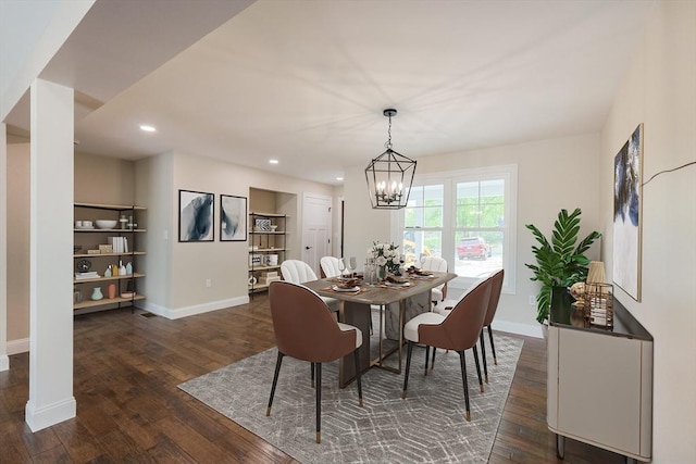 40 Blood Rd, Charlton, MA 01507 - dining space featuring dark wood finished floors, a chandelier, and recessed lighting