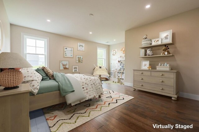 40 Blood Rd, Charlton, MA 01507 - bedroom with dark wood-style floors and recessed lighting