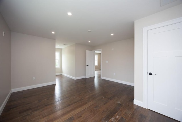 40 Blood Rd, Charlton, MA 01507 - spare room with dark wood-style flooring and recessed lighting
