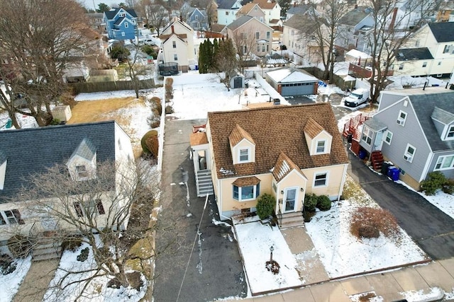 view of snowy aerial view