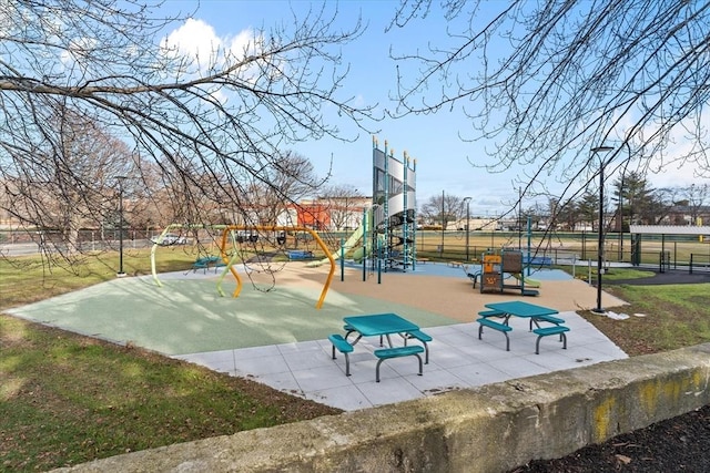 exterior space featuring a playground