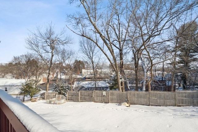 view of snowy yard