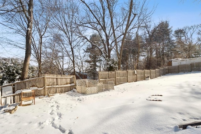 view of snowy yard