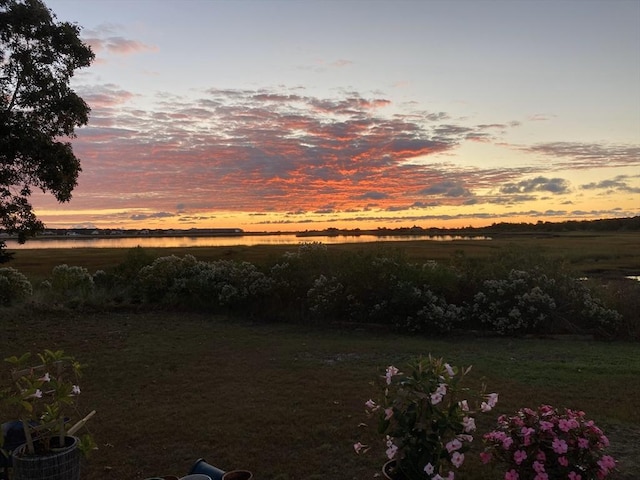 16 Gulls Cove Rd, Yarmouth, MA 02673 - view of yard at dusk