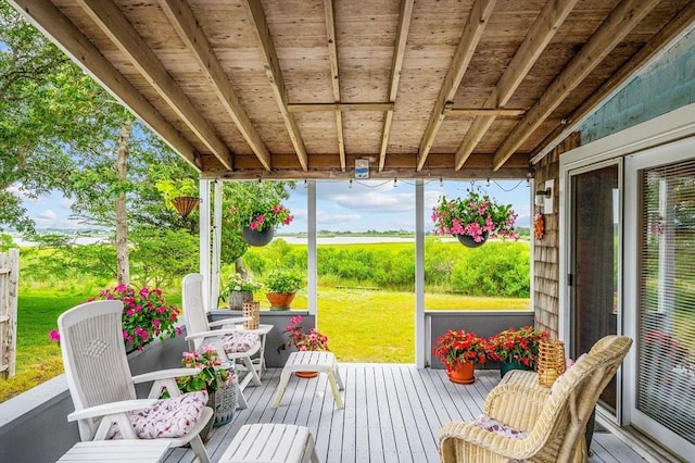 16 Gulls Cove Rd, Yarmouth, MA 02673 - view of patio featuring a wooden deck