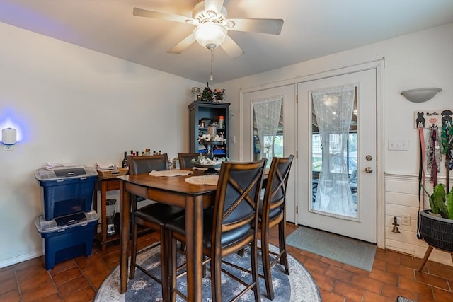 98 Moss St, New Bedford, MA 02744 - dining space with ceiling fan