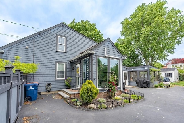 98 Moss St, New Bedford, MA 02744 - view of front of house featuring a sunroom