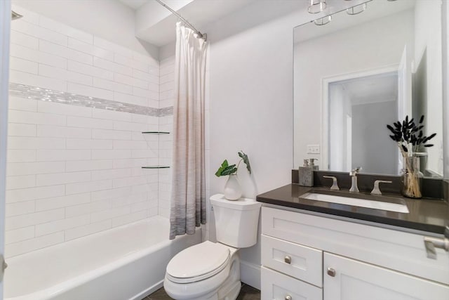 14 S Waverly St Unit 14, Boston, MA 02135 - full bath with toilet, vanity, and shower / bath combo with shower curtain
