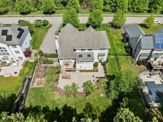 aerial view of residential area