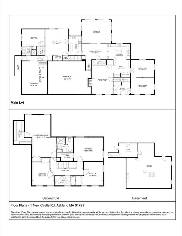 1 New Castle Rd, Ashland, MA 01721 - floor plan / room layout