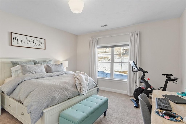 view of carpeted bedroom